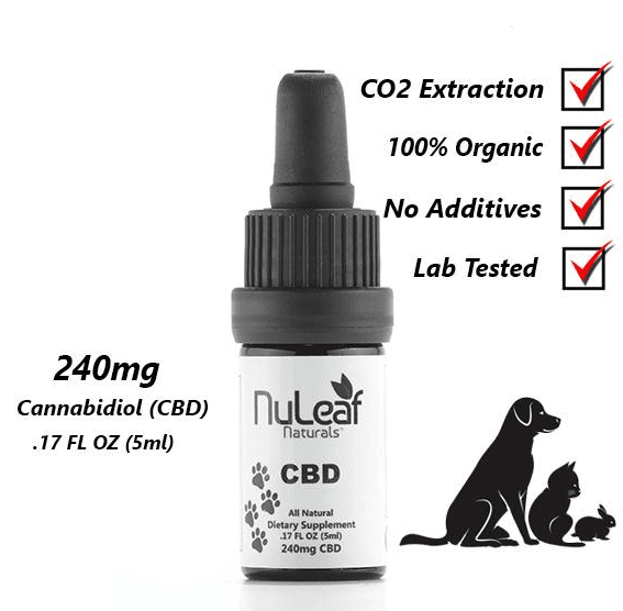 Nuleaf Naturals Pet CBD Oil Bottle