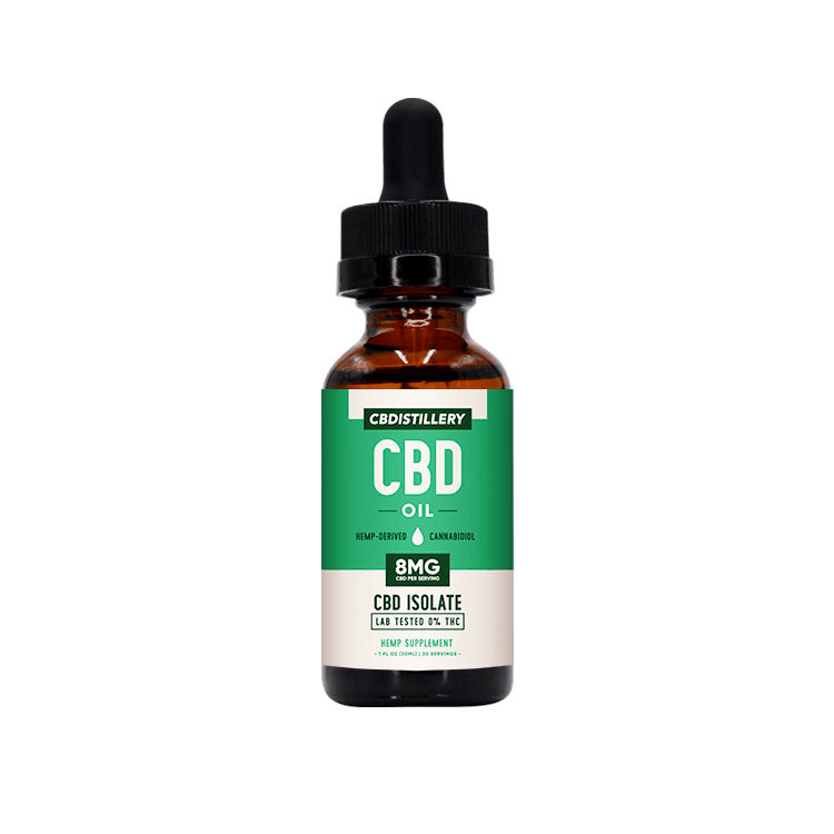 CBDistillery THC Free CBD Oil Tinctures Bottles