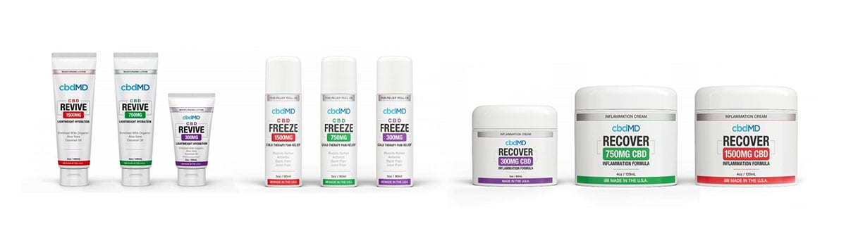 cbdMD CBD Topicals Products